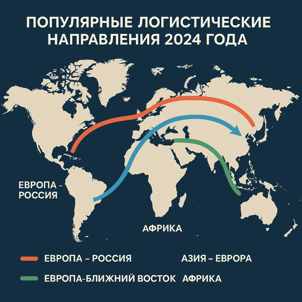 Популярные логистические направления 2024 года